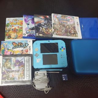 ニンテンドー2DS(ニンテンドー2DS)のニンテンドー2DS　ポケモンライトブルー本体とソフト6本セット(携帯用ゲーム機本体)