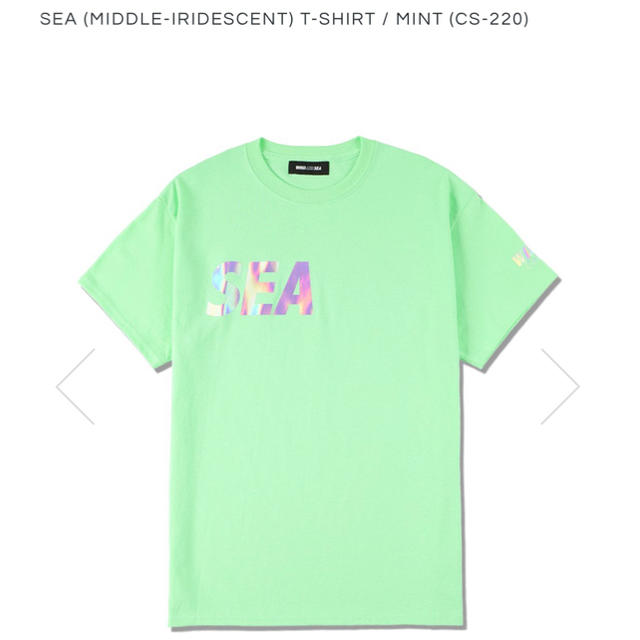 Wind and sea MIDDLE IRIDESCENT Tシャツ　白　S