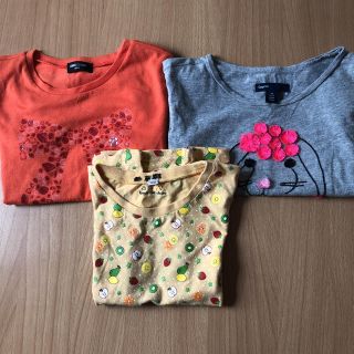 コムサイズム(COMME CA ISM)の女の子 Tシャツ3点120cm &130cm(Tシャツ/カットソー)