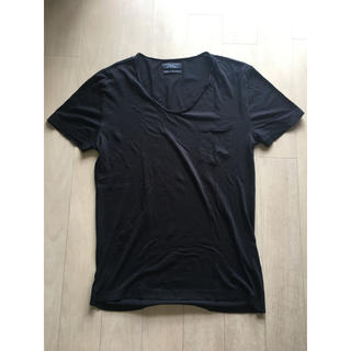 ザラ(ZARA)のZARA ザラ　Tシャツ　半袖　黒　ブラック　Vネック　　(Tシャツ/カットソー(半袖/袖なし))