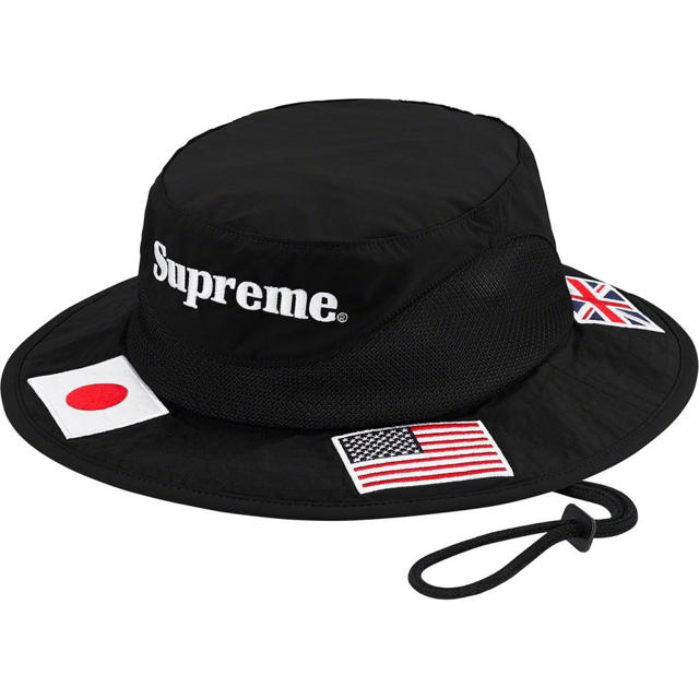 Supreme(シュプリーム)のSupreme Flags Boonie Black S/Mサイズ メンズの帽子(ハット)の商品写真