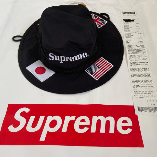 Supreme(シュプリーム)のSupreme Flags Boonie Black S/Mサイズ メンズの帽子(ハット)の商品写真