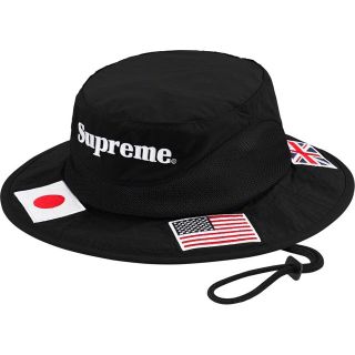 シュプリーム(Supreme)のSupreme Flags Boonie Black S/Mサイズ(ハット)