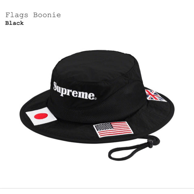 Supreme 20ss Flags Boonie Black M/LML国内正規品です