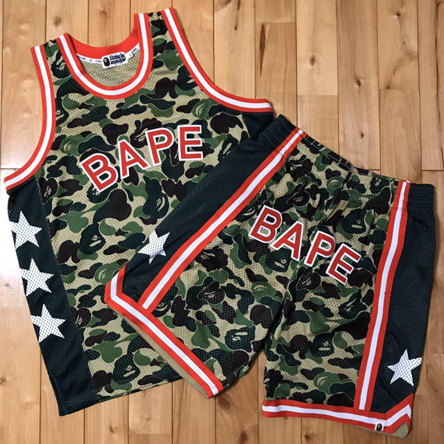 A Bathing Ape Abcカモ バスケ タンクトップ ショーツ セット Bape Ape ベイプの通販 By Jadakiss1804 S Shop アベイシングエイプならラクマ