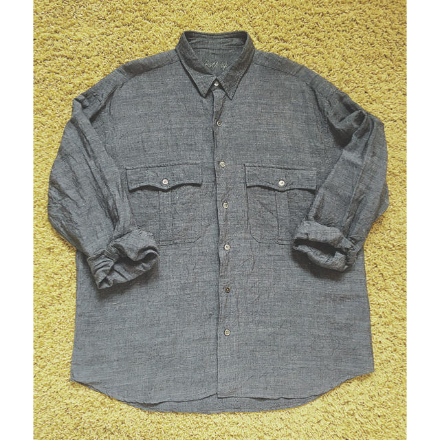 porter classic  bamboo linen shirt ネイビー