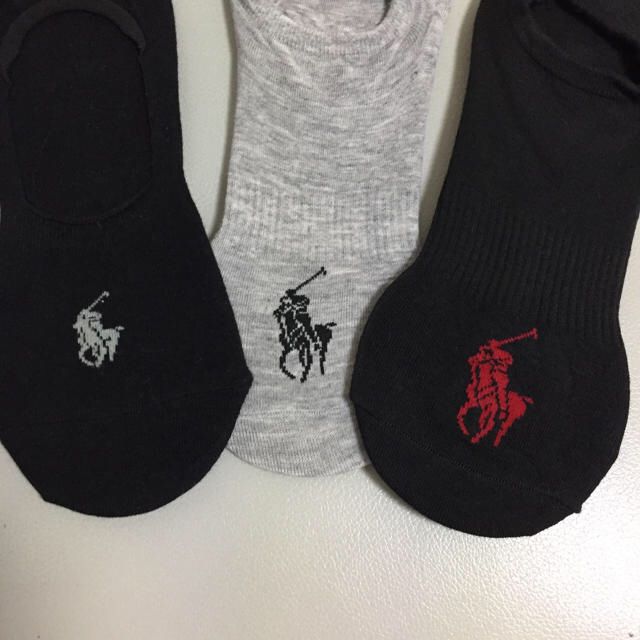 POLO RALPH LAUREN(ポロラルフローレン)の新品  POLOラルフローレン ロゴ入り ソックス メンズ  3足セット  メンズのレッグウェア(ソックス)の商品写真