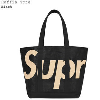 シュプリーム(Supreme)のSupreme Raffia Tote Bag Black トートバッグ 黒(トートバッグ)