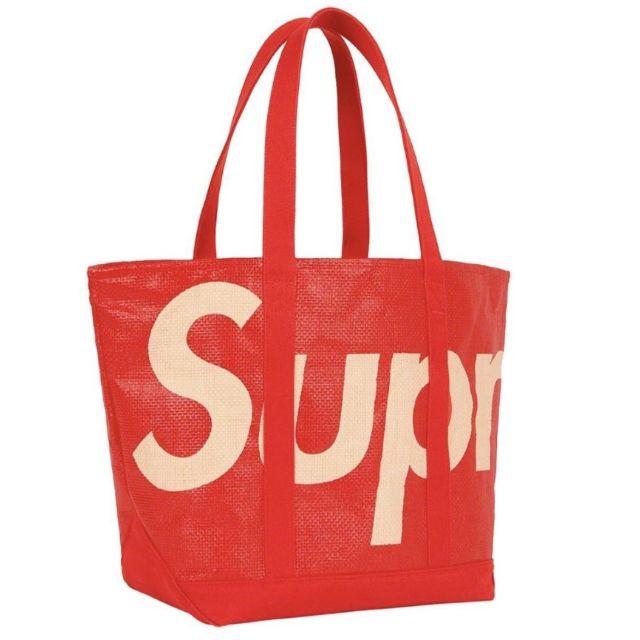 Supreme シュプリーム Raffia Toteトートバッグ RED