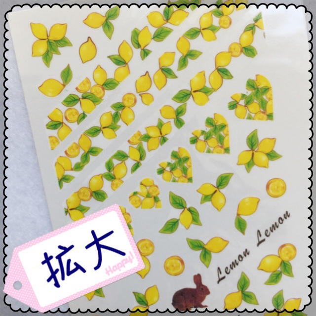 ネイル　ウォーター シール レモン フルーツ 用品 パーツ チップ デコ コスメ/美容のネイル(ネイル用品)の商品写真