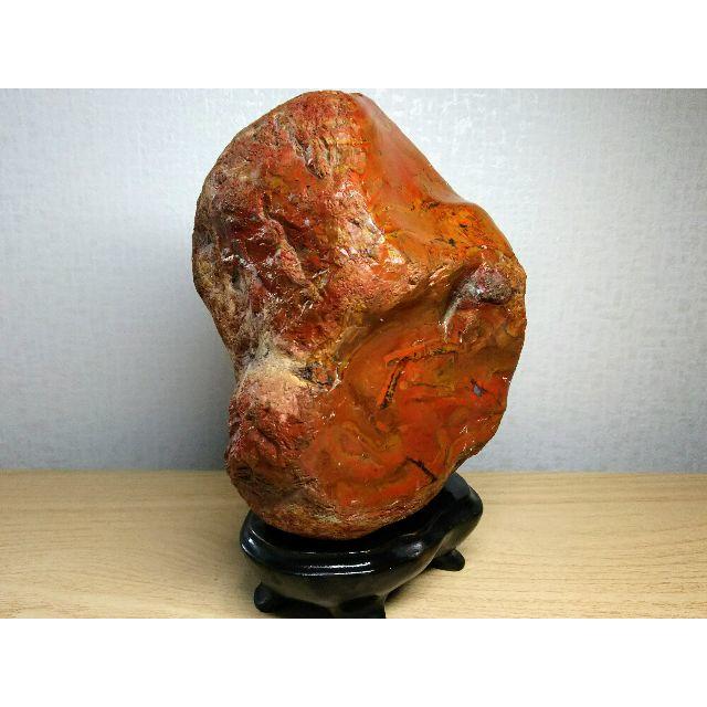 錦石 2.4kg 原石 赤石 赤玉石 碧玉 鑑賞石 自然石 紋石 水石