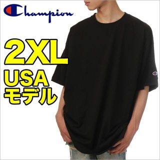 チャンピオン(Champion)の【新品】チャンピオン 半袖 Tシャツ XXL 黒 ブラック 大きいサイズ(Tシャツ/カットソー(半袖/袖なし))