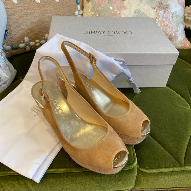 JIMMY CHOO - ジミーチュウ ウェッジソール サンダルの+inforsante.fr