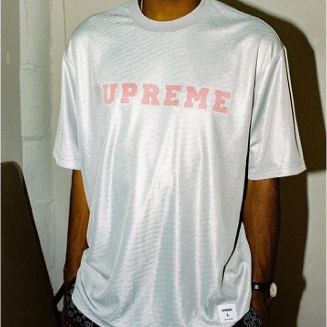 メンズ新品20ss Supreme Dazzle Mesh S/S Silver XL