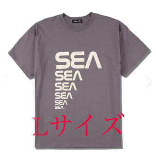 シー(SEA)のWIND AND SEA WDS ウィンダンシー ロゴTシャツ グレー L(Tシャツ/カットソー(半袖/袖なし))