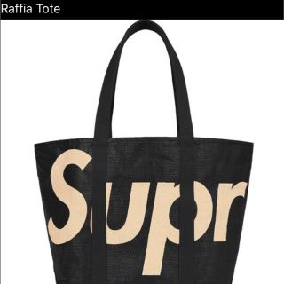 シュプリーム(Supreme)の新品 2020ss Supreme Supreme Raffia Tote 黒 (トートバッグ)