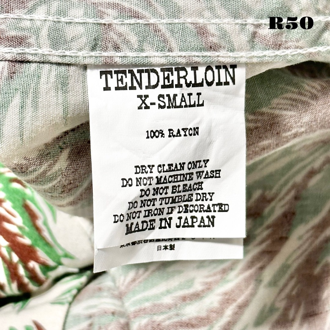 人気品！ TENDERLOIN 半袖 シャツ ウルフ アロハ グリーン 緑 XS www