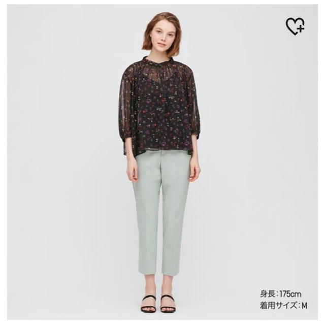 UNIQLO(ユニクロ)のUNIQLO⭐︎Joy of Print シフォンブラウス Black 3XL レディースのトップス(シャツ/ブラウス(長袖/七分))の商品写真