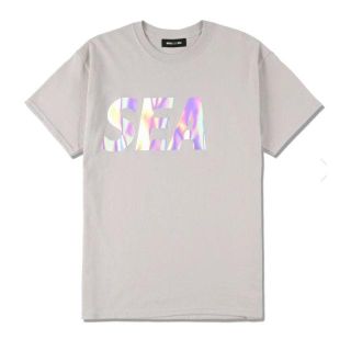 シー(SEA)のWIND AND SEA WDS ウィンダンシー ロゴTシャツ グレー L(Tシャツ/カットソー(半袖/袖なし))