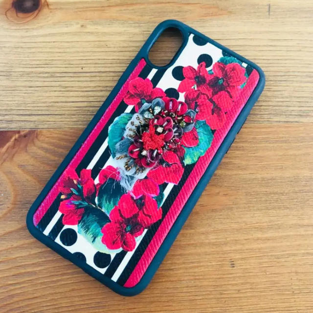 DOLCE&GABBANA(ドルチェアンドガッバーナ)のDOLCE&GABBANA iphone Xケース　ゼラニウム　赤 スマホ/家電/カメラのスマホアクセサリー(iPhoneケース)の商品写真