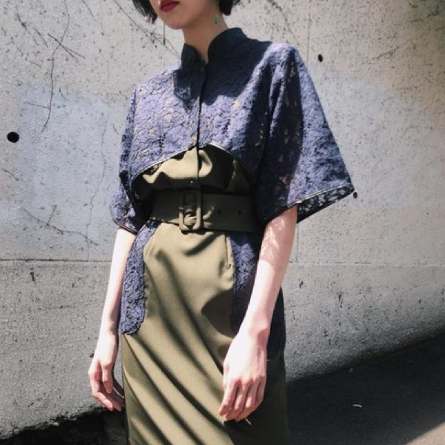 PAMEO POSE(パメオポーズ)のPAMEO POSE Belted Lace Dress ワンピース レディースのワンピース(ひざ丈ワンピース)の商品写真