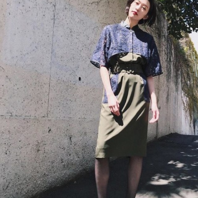 PAMEO POSE(パメオポーズ)のPAMEO POSE Belted Lace Dress ワンピース レディースのワンピース(ひざ丈ワンピース)の商品写真