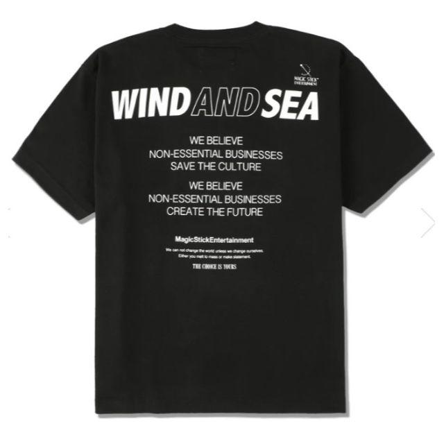 SEA(シー)のWIND AND SEA MAGIC STICK Tシャツ ブラック コラボ  メンズのトップス(Tシャツ/カットソー(半袖/袖なし))の商品写真