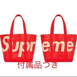 シュプリーム(Supreme)のSupreme Raffia Tote Red 国内正規品　赤色(トートバッグ)