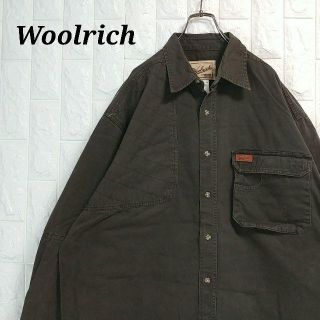 ウールリッチ(WOOLRICH)のウールリッチ ハンティングシャツ 革タグワンポイント オーバーサイズ(シャツ)