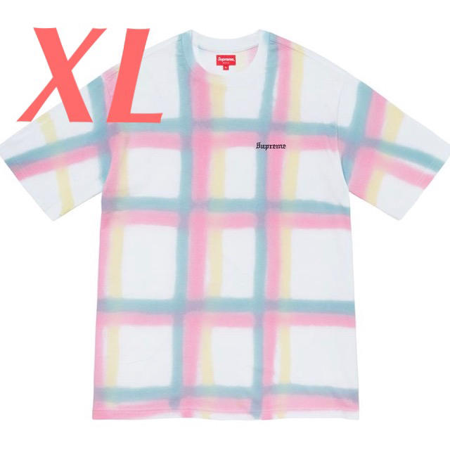 Tシャツ/カットソー(半袖/袖なし)Supreme Sprayed Plaid S/S Top XLサイズ