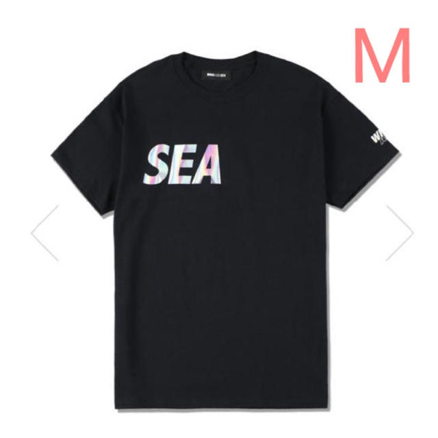 SEA (middle-iridescent) T-SHIRT﻿ BLACK M