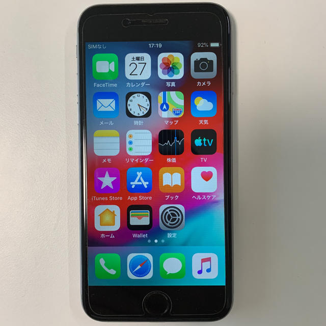 iPhone6  au スペースグレイ 64GB バッテリー95%