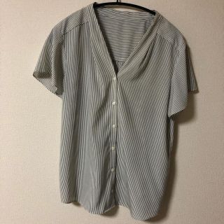 ユナイテッドアローズグリーンレーベルリラクシング(UNITED ARROWS green label relaxing)の【美品】green label relaxing とろみブラウス ストライプ(シャツ/ブラウス(半袖/袖なし))