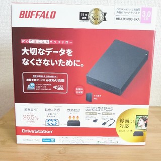 Buffalo - 3TB HD-LD3.0U3-BKA BUFFALO 新品未開封 外付けHDDの通販 by ...