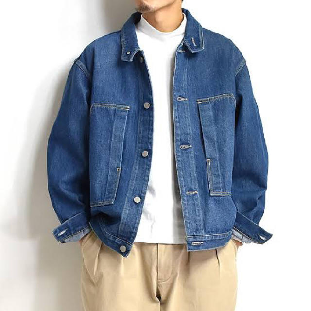 COMOLI(コモリ)のh _s _gpc様専用AURALEE TWIST DENIM BLUZON メンズのジャケット/アウター(Gジャン/デニムジャケット)の商品写真