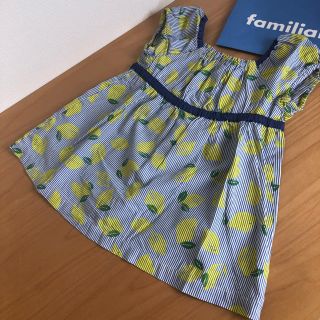 ファミリア(familiar)のファミリア⭐︎チュニック　レモン　100(Tシャツ/カットソー)