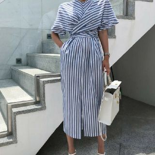 ザラ(ZARA)のストライプワンピース(ロングワンピース/マキシワンピース)