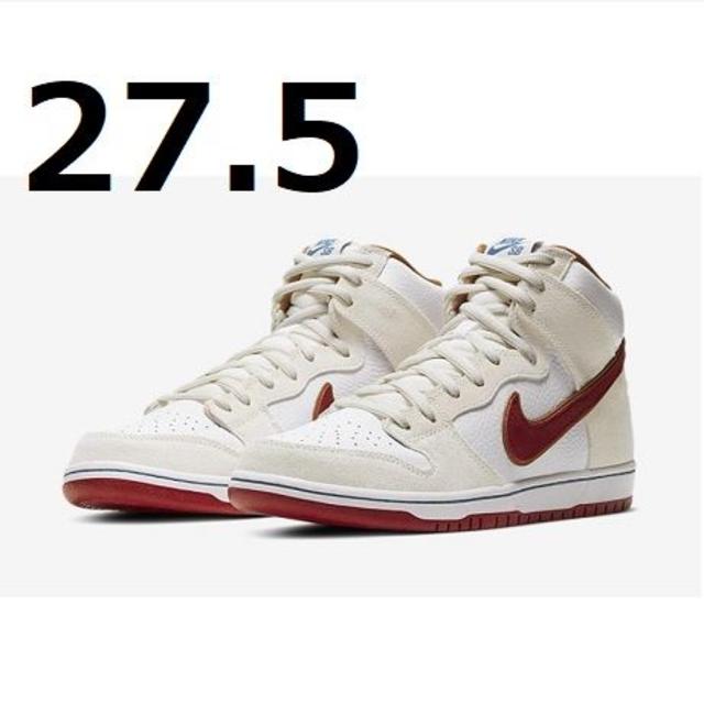 【27.5】Nike SB Dunk High Pro Sail Crimson