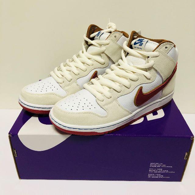 【27.5】Nike SB Dunk High Pro Sail Crimson