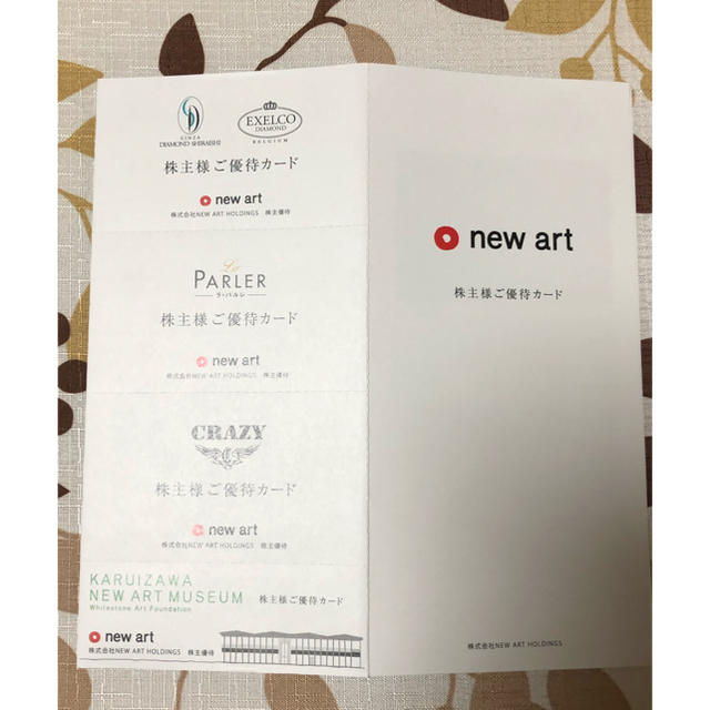 株式会社NEW ART HOLDINGSの 株主優待券1枚 チケットの優待券/割引券(その他)の商品写真