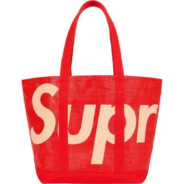 メンズSupreme Raffia Tote  シュプリーム トートバッグ  レッド