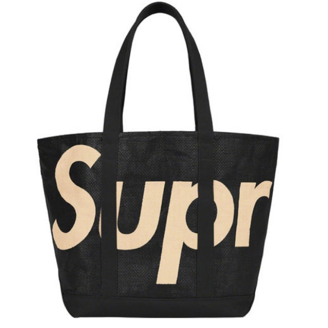 トートバッグSupreme Raffia Tote Black シュプリーム トートバッグ黒