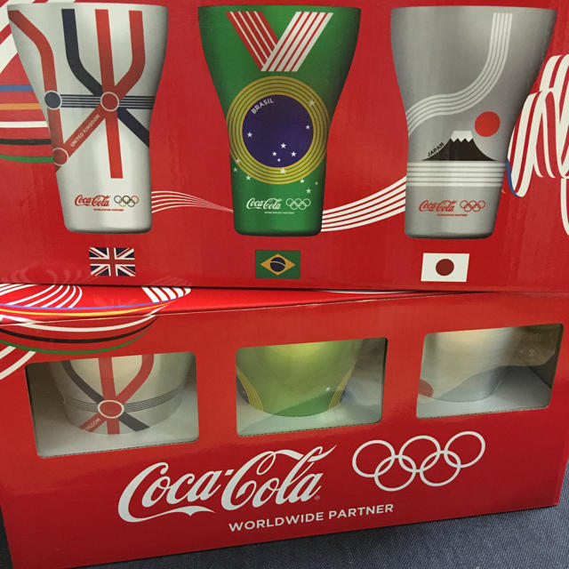 コカ・コーラ(コカコーラ)の2016年リオオリンピック協賛記念アルミタンブラー インテリア/住まい/日用品のキッチン/食器(タンブラー)の商品写真