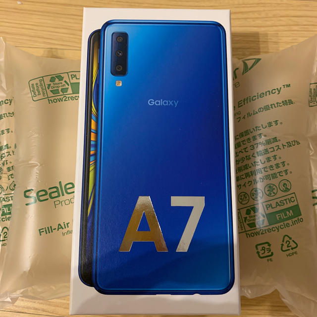 新品未開封 Galaxy A7 ブルー SIMフリー 64GB nanoSIM