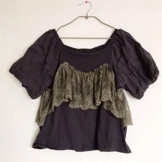 ダブルクローゼット(w closet)の美品　wcloset スクエアネックトップス(カットソー(半袖/袖なし))