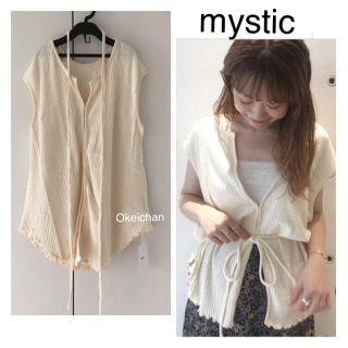 ミスティック(mystic)の新品タグ付き☆スラブリブタンク　オフホワイト(Tシャツ/カットソー(半袖/袖なし))