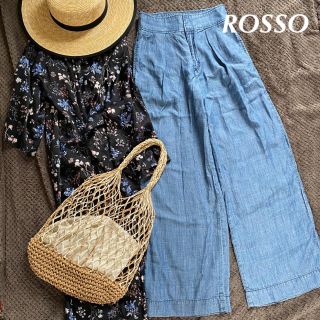 ロッソ(ROSSO)のROSSO ロッソ 夏デニム アーバンリサーチ ワイドパンツ 2019SS(デニム/ジーンズ)