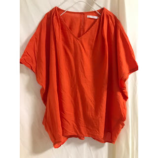 ネストローブ(nest Robe)のGENTIL 変形ブラウス　オレンジ(シャツ/ブラウス(半袖/袖なし))