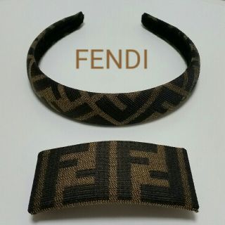 フェンディ(FENDI)のFENDI　ズッカ柄 カチューシャ＆バレッター(カチューシャ)