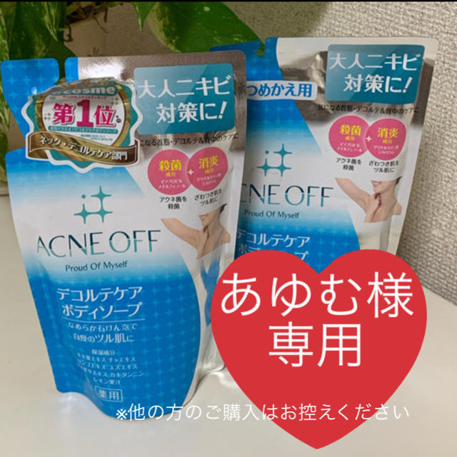 【あゆむ様専用品】ACNE OFF アクネオフ　デコルテケア　ボディソープ コスメ/美容のボディケア(ボディソープ/石鹸)の商品写真